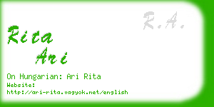 rita ari business card